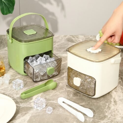 Small Ice Cube Machine With Press Type Ice Cube Box